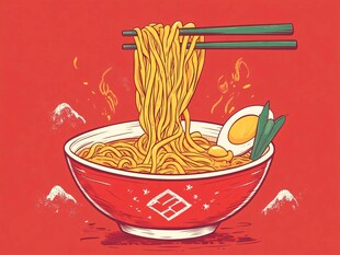 一碗热气腾腾的美味拉面