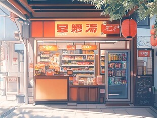 日式街头便利店的日常