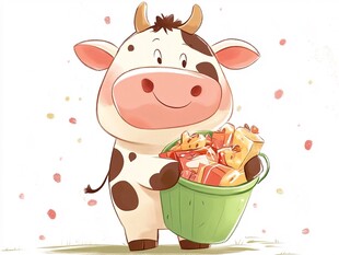 快乐小牛提满桶美味零食
