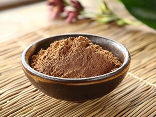 碗中棕色粉末特写