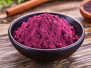 碗中紫薯粉特写