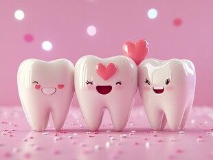 可爱牙齿萌态尽显爱意