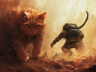 猫与战士的奇幻对峙