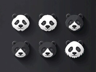 熊猫头像集合