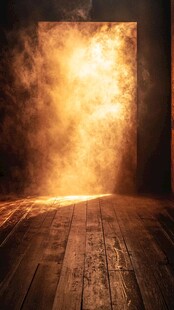 梦幻光线洒入木质空间
