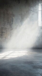 昏暗房间内的透射光束