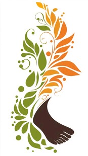 足部花卉创意艺术图案