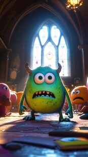 绿毛怪兽的奇幻教堂冒险