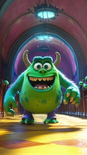 怪兽电力公司绿毛怪登场