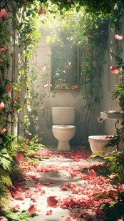 梦幻花园风的浪漫卫生间