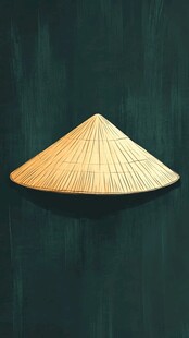 传统竹编斗笠 简洁古朴