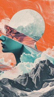 梦幻超现实的山海头像图景