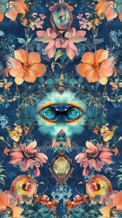 梦幻之眼花卉神秘图案