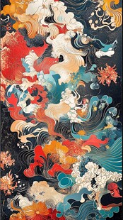 中式古风祥瑞海洋图案