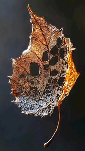 镂空秋叶的精致之美