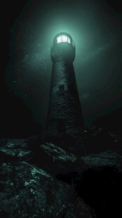 深海中的神秘发光灯塔