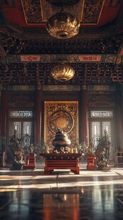 故宫宫殿内景的华丽呈现