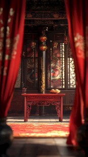 古雅中式室内的华丽景致