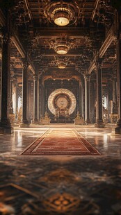 奢华古典宫殿内景