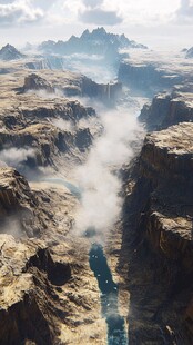 壮丽峡谷云雾缭绕奇景
