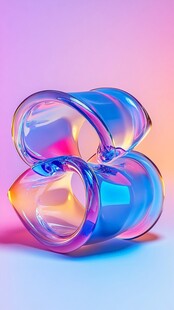 炫彩透明立体几何艺术造型