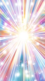 梦幻炫彩光线放射背景图