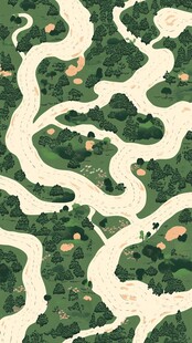 蜿蜒山路穿梭于葱郁山林