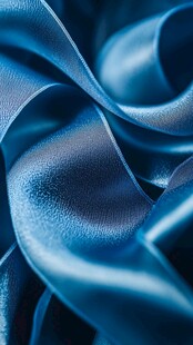 蓝色丝绸纹理特写