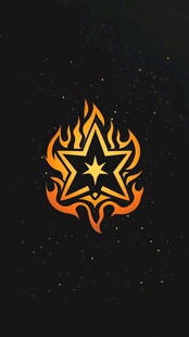 火焰五角星炫酷标志设计