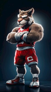 猫形篮球运动员酷炫造型