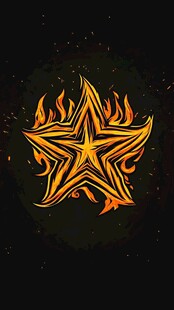 火焰五角星图案设计