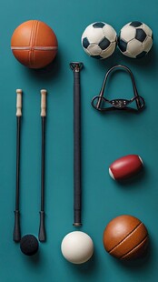 多样运动器材展示