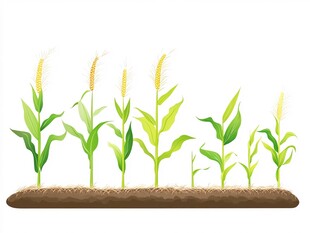 玉米植株生长过程示意图