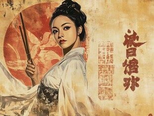 古风女侠持筷优雅亮相