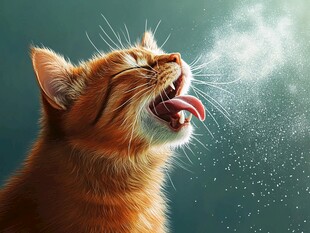 橘猫打哈欠瞬间