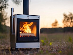 户外燃木壁炉 温暖氛围感