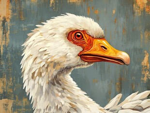 白鹅肖像 独特的禽鸟风采