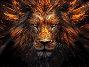 火焰雄狮 野性与力量的象征