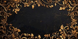 黑金奢华花纹背景图