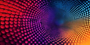 炫彩渐变圆点隧道背景图