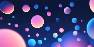 梦幻渐变气泡背景图