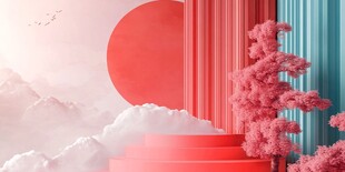 梦幻粉系场景创意空间