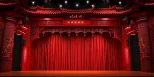 中式红幕舞台尽显典雅