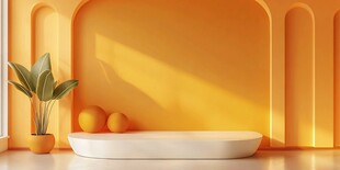 暖黄室内一角的生机景致