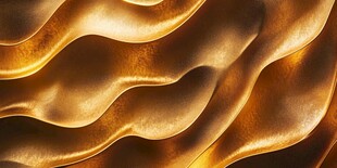 金色波浪纹理金属质感图案