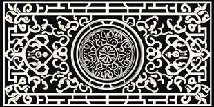 中式古典镂空花纹图案