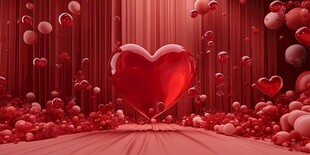 爱心气球营造浪漫氛围