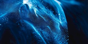 科技之光下的虚拟手势画面