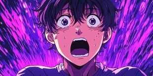 动漫人物惊恐瞬间