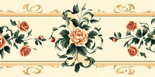欧式花卉装饰精美边纹图案